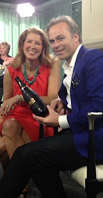 Me with Jean Charles Boisset, of Boisset Collection of Wines, on the set of The Broadcast
