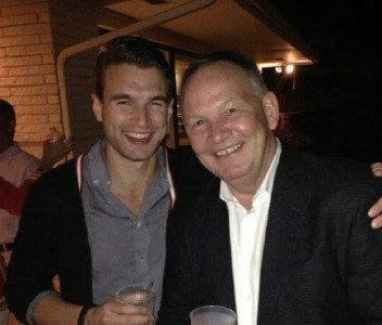 Gary with "Believe Me" star Alex Russell. 