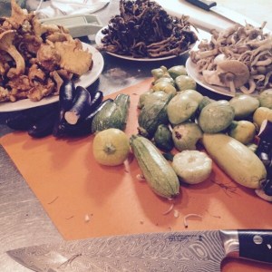 Some of the produce flown in for our harvest dinner from Jordan.