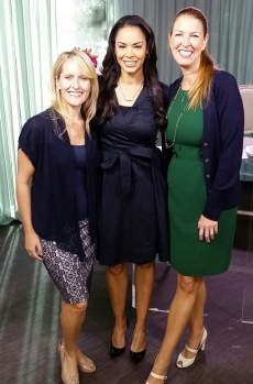 Author Lisa Mattson (left), with Dawn Neufeld (center) and me